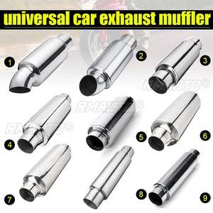 Silenciador de escape universal de acero inoxidable para coche, resonador de tubo de escape de 50/57/63/76 mm, punta de escape de 2/2.25/2.5/3 pulgadas - Product Image 1