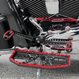 哈雷-D摩托车改装前后大脚踏板支架新钢铝零件附件
