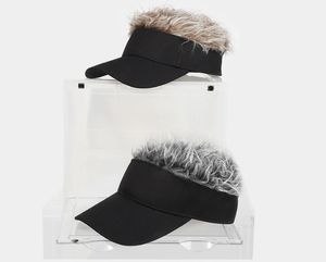 Gorra de béisbol de pelo rizado con visera desmontable-Accesorio de hip hop Retro Para hombres/mujeres - Product Image 2