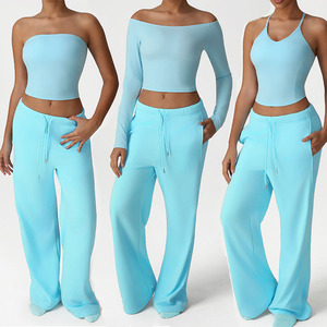 2025 nuovo gilet da Yoga da <span class=keywords><strong>donna</strong></span> per il tempo libero Set da <span class=keywords><strong>donna</strong></span> Yoga da palestra Set da <span class=keywords><strong>Fitness</strong></span> per il tempo libero pantaloni sportivi ad asciugatura rapida <span class=keywords><strong>maglia</strong></span> a maniche lunghe - Product Image 1