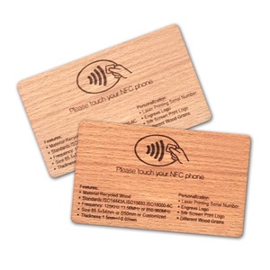 Tùy chỉnh in ấn tre gỗ thẻ kinh doanh RFID NFC khách sạn bằng gỗ thẻ chìa khóa - Product Image 2