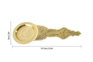 Cuchara Kapoor Tradicional Pequeña de Latón para Aarti y Pooja, Duradera, Hecha a Mano, Esencial para Puja, Perfecta para el Adoración Diaria - Product Image 5