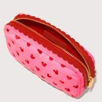 Sac de rangement pour maquillage, grande capacité, durable, réutilisable, avec fermeture éclair, portable, pour l'hiver, en tissu doux et moelleux, de la marque FAMA Factory.