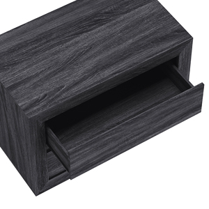 Comodino con finitura in legno grigio antracite, mobiletto contenitore per camera da letto - Product Image 5