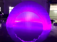 Tente dôme Igloo gonflable à lumière LED Grande tente gonflable Cube gonflable Tente de fête pour discothèque