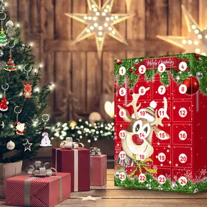 صندوق هدايا فاخر مخصص فارغ وهو صندوق به تقويم لعيد الميلاد الذي يحتوي على 24 يومًا ويُنفذ حسب الطلب