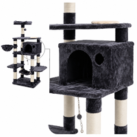 Arbre à chat OEM multi-niveaux avec plateforme en peluche, hamac et griffoir en sisal