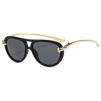 Nouvelles Lunettes de Soleil Unisexe Grand Cadre Style Pilote Tendance Anti-reflet UV400, Inspirées des Célébrités Internet Européennes et Américaines 2025