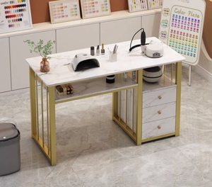 Collection de mobilier de salon de manucure au design moderne haut de gamme, tables à ongles artistiques et postes de travail de beauté pour salons - Product Image 5