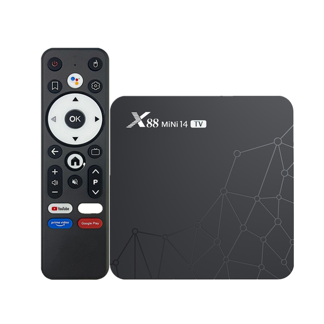 X88 MiNi 14 TV Dual WiFi6 4K Android 14 Tv Box Rockchip RK3518 Quad Core 2GB 16GB with Voice Remote Control Smart Tv Set-top Box