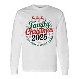 Camiseta familiar de manga larga para Navidad 2025: Creando recuerdos felices juntos - Product Image 2