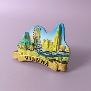 Pegatina de Refrigerador de Austria, Europa, Recuerdos Turísticos de la Ciudad, Fabricantes al por Mayor, Creativa Tridimensional, Decorada a Mano - Product Image 3