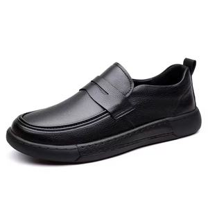 Nouvelles Chaussures Décontractées Noires en Cuir de Vachette de Qualité Supérieure pour Hommes, Idéales pour le Quotidien, les Fêtes, le Travail et les Activités de Plein Air – Style Bateau à Enfiler - Product Image 5