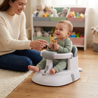 Siège de bain pour bébé moderne 3 en 1 en plastique, convertible en chaise de sol avec sangle de traction pour 0-12 mois