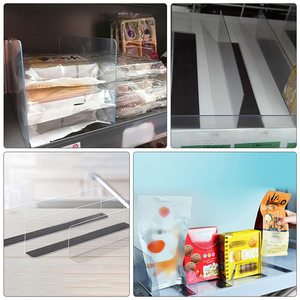 Free Sample Wholesale Magnetic Acrylic Plastic L Shape <b>Shelf</b> Divider for Metal <b>Shelves</b> - Product Image 6