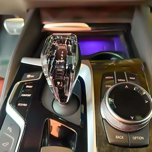 Avec emblème <span class=keywords><strong>M</strong></span> et affichage de vitesse, pommeau de levier de vitesse LED en cristal 3 pièces pour console <span class=keywords><strong>centrale</strong></span> de voiture <span class=keywords><strong>BMW</strong></span> Série F X5 F15 <span class=keywords><strong>X6</strong></span> F16 - Product Image 5