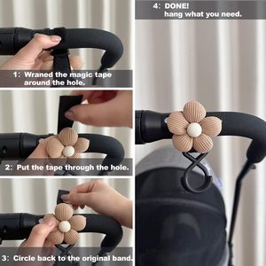 花のベビーカー、おむつバッグ用の多機能ストラップクリップ、ワゴンアクセサリー、乳母車用のママフック。車椅子、ショッピング - Product Image 4