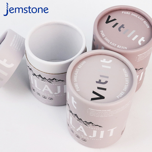 Boîte d'emballage cylindrique en carton kraft recyclable de qualité alimentaire pour compléments alimentaires, tube en papier Shilajit, conception personnalisée - Product Image 5
