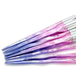 2024 nouveau Style Unique poignée arc-en-ciel fibre douce brosse cosmétique 7 pièces <span class=keywords><strong>licorne</strong></span> rose violet <span class=keywords><strong>maquillage</strong></span> pinceau ensemble pour fille beauté - Product Image 6