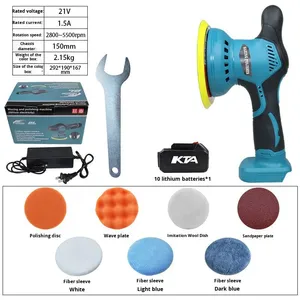<span class=keywords><strong>Machine</strong></span> à polir les voitures industrielle fabriquée en usine, bricolage, sans fil, 21V, vitesse variable, alimentée par batterie, pour le detailing automobile, le lustrage - Product Image 6
