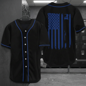 Camiseta Deportiva Personalizada de Béisbol Negra con Botones, Manga Corta, Ropa Deportiva de Equipo, Impresión por Transferencia de Calor, Unisex - Product Image 3