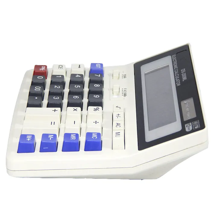 Atacado 12 dígitos calculadora poder duas vias Eletrônico calculadora célula solar calculadora mesa escritório grande display calculadora