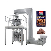 Machine d'emballage automatique multi-têtes pour cubes de poisson congelé, boulettes de crevettes, anneaux de calamars, snacks, granulés et céréales