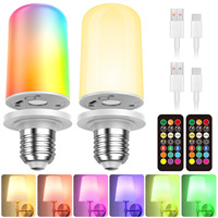 Ampoule LED intelligente avec télécommande, RGB et température de couleur réglable, culot E27 E14, 9W pour l'éclairage domestique