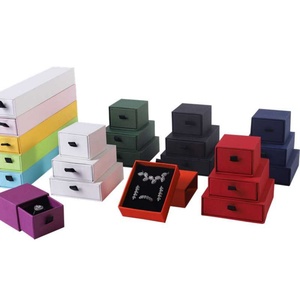 <b>Small</b> Custom Jewellery <b>Drawer</b> Box Recyclable Cardboard Ring Packaging Logo Printed Low MOQ Bulk Wholesale Supplier - Product Image 2