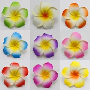 <span class=keywords><strong>KIKI</strong></span> - Horquilla para el Cabello con Flor de Plumeria de Espuma, Estilo Tropical, Flores de Frangipani para Hula, Accesorios para el Cabello para Bodas y Fiestas - Product Image 4