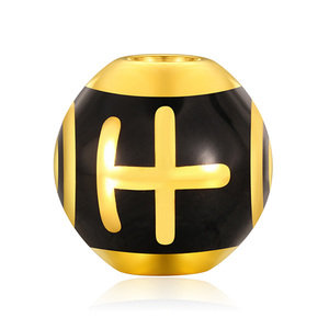 Tamaño pequeño 2025 diseño de moda 24K oro puro auspicioso forma de cuenta pulsera con cuentas accesorios de joyería de oro de gama alta - Product Image 3