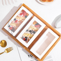 Caixas para Bolo Inglês, Embalagens para Pão de Banana, Recipientes para Bolo Inglês, Caixas para Pão, Suprimentos para Padaria com Janela Transparente, Logotipo Personalizado, Tamanhos a Granel