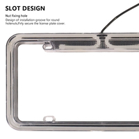 5 couleurs, 12V LED, 60 lumières, cadre de plaque d'immatriculation universel en plastique acrylique