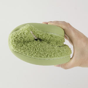 Nouvelle maison noël <span class=keywords><strong>Grinch</strong></span> chaud hiver pantoufles pour amoureux hommes et femmes épais chaussures à semelles souples épais antidérapant pantoufles maison - Product Image 3