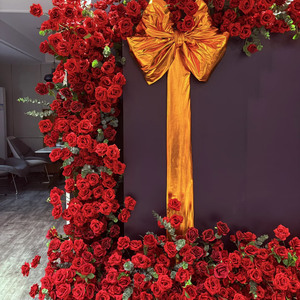 Vente chaude Roses Artificielles Ressemblent Naturel Rouge Réaliste Fleurs Artificielles pour Décorations De Mariage <span class=keywords><strong>Fleur</strong></span> Pièce Maîtresse - Product Image 3