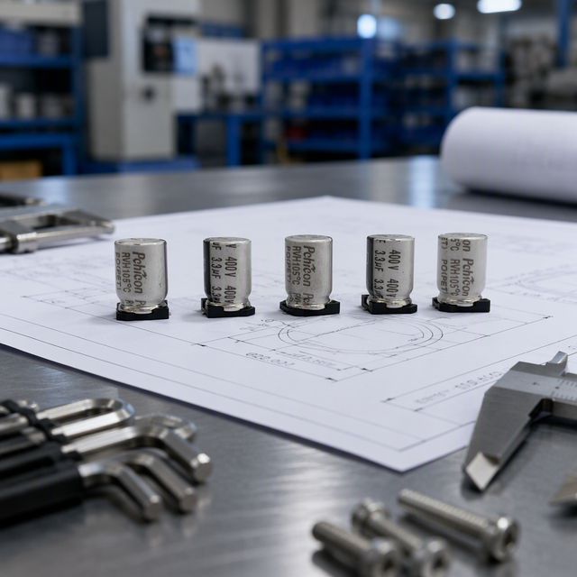 Pchicon 400V3.3uF 8*12 RVH Smd Electrolytic Capacitor Premium Capacitor 3.3uf 400v  Smd Capacitor Type