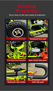 Voitures <span class=keywords><strong>de</strong></span> karting tout-terrain personnalisables pour jeunes, voitures <span class=keywords><strong>de</strong></span> drift avec moteur à essence, freins hydrauliques et vitesse maximale <span class=keywords><strong>de</strong></span> 30-40 km/h - Product Image 3