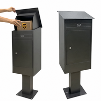 Boîte aux lettres en acier HYP pour usage résidentiel et commercial, boîte de dépôt de lettres et de colis murale avec serrure pour usage domestique