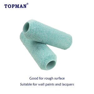 OEM Supported TOPMAN Industrial/DIY 9 Inch High Quality Product Made Of Premium White Green Long Pile Microfibre <strong>Paint</strong> <strong>Roller</strong> - Product Image 4