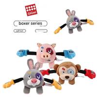 La série de jouets apaisants GiGwi comprend des jouets en forme de lion, d'éléphant, d'âne et de chien, ainsi que de petits chiens en peluche qui émettent des sons.