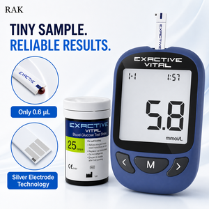 <span class=keywords><strong>Bandelettes</strong></span> de test de <span class=keywords><strong>glycémie</strong></span> Exactive <span class=keywords><strong>Vital</strong></span> en gros, compatibles avec 50 <span class=keywords><strong>bandelettes</strong></span> de test + 50 lancettes pour la mesure de la <span class=keywords><strong>glycémie</strong></span> - Product Image 6