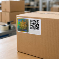 Étiquette de sécurité holographique personnalisée, autocollant anti-effraction octogonale, code QR, étiquette adhésive pour emballage électronique