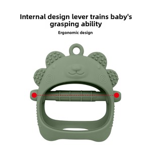 Mordedor de Silicona de Grado Alimenticio con Forma de Mapache, Juguete Suave <span class=keywords><strong>para</strong></span> Bebés de 0 a 24 Meses, Nuevo y Más Vendido de NH - Product Image 2