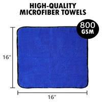 Serviette en tissu de séchage de lavage de voiture en molleton de corail en microfibre Logo personnalisé 600gsm-800gsm forte caractéristique absorbante à séchage rapide
