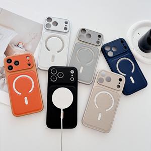 Étui magnétique pour iPhone 17 et Apple 17 Pro Max avec texture litchi et finition simili cuir, idéal pour un usage professionnel. - Product Image 2