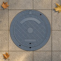 Couvercle de manhole rond en fonte ductile pour parking, usage intensif, surface antidérapante, pour système de drainage des eaux.