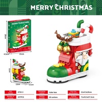Mini Puzzle Amusant en Blocs de Construction en Plastique DIY, Joli Arbre de Noël et Père Noël, Jeu Éducatif pour Enfants, à Collectionner