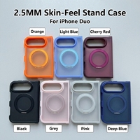 Coque de téléphone antichoc avec support rotatif à 360° et protection anti-chute effet seconde peau pour iPhone DUO 18 Fold