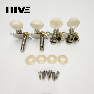 Clavijas de afinación de ukelele de alta calidad con cabezas redondas pequeñas, bobinadores de cuerdas de columna de acero cerrados cortos abiertos 2R2L - Product Image 4