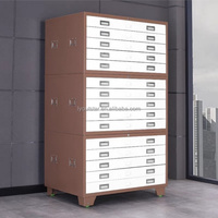 Armoire à cartes à tiroirs en acier antique Armoire de classement moderne avec revêtement en poudre pour atelier scolaire et salle de sport